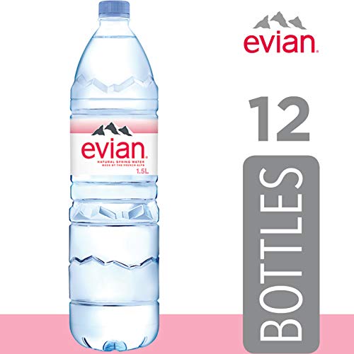 Evian Natural Spring Water 1.5 Liter Pack Of 12, Naturally Fil