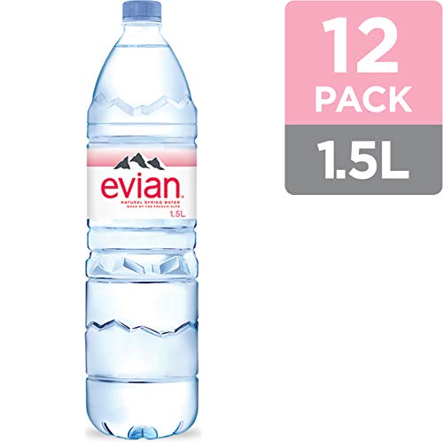 Evian Natural Spring Water 1.5 Liter Pack Of 12, Naturally Fil