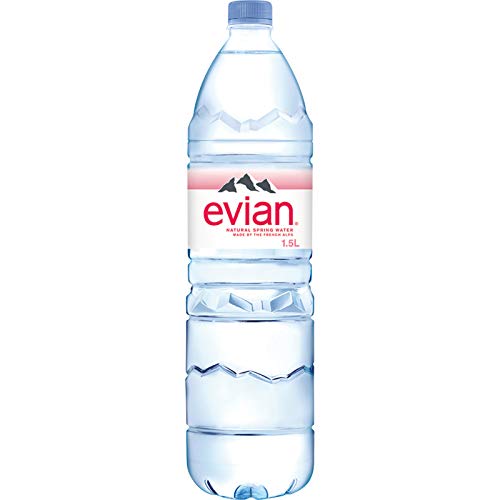 Evian Natural Spring Water 1.5 Liter Pack Of 12, Naturally Fil