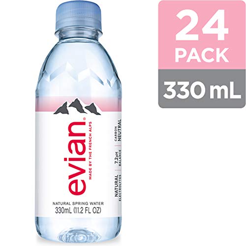 Evian Natural Spring Water 330 Ml/11.2 Fl Oz Pack Of 24 Mini-B