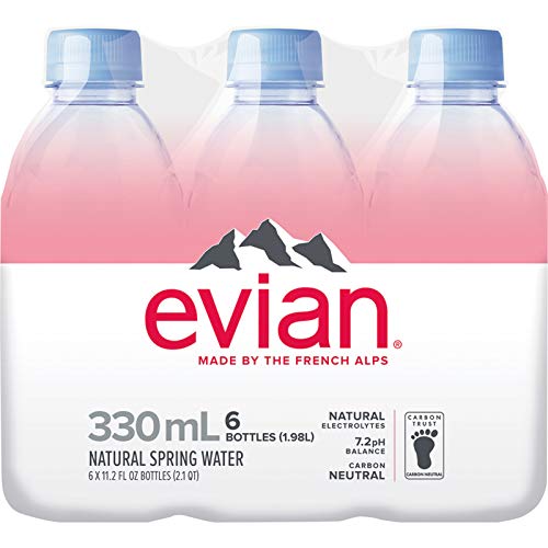 Evian Natural Spring Water 330 Ml/11.2 Fl Oz Pack Of 24 Mini-B