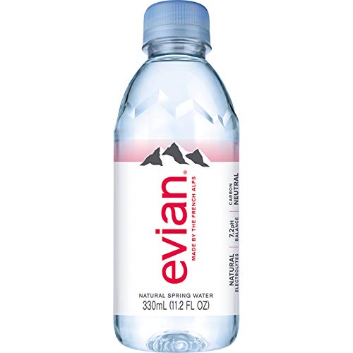 Evian Natural Spring Water 330 Ml/11.2 Fl Oz Pack Of 24 Mini-B