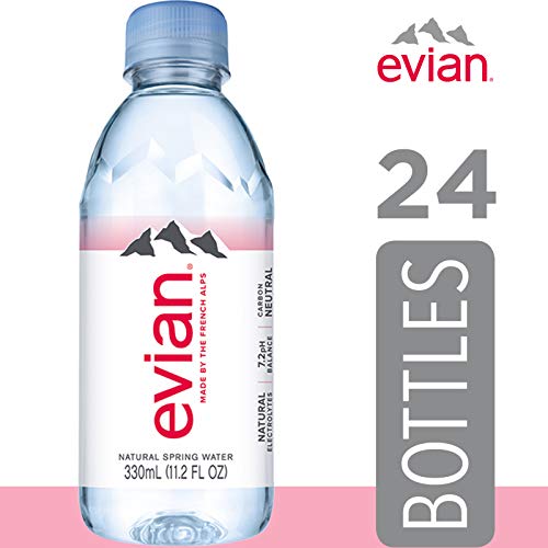 Evian Natural Spring Water 330 Ml/11.2 Fl Oz Pack Of 24 Mini-B