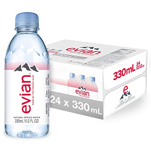 Evian Natural Spring Water 330 Ml/11.2 Fl Oz Pack Of 24 Mini-B