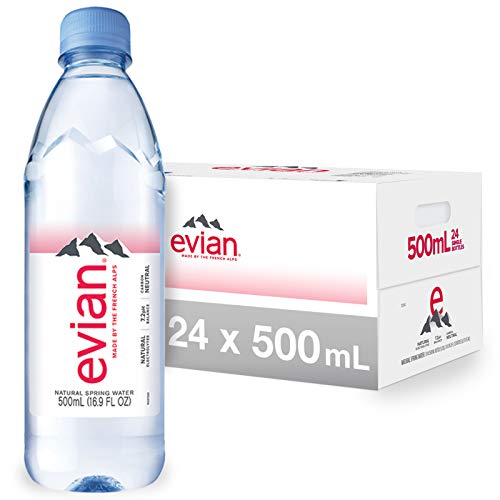 Evian Natural Spring Water Bottles, Naturally Filtered Spring Wa