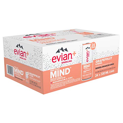evian + Sparkling Mineral Enhanced with Magnesium & Zinc Drink, ...