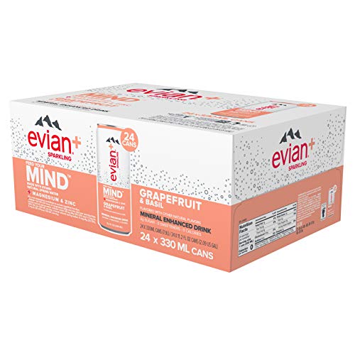 evian + Sparkling Mineral Enhanced with Magnesium & Zinc Drink, ...