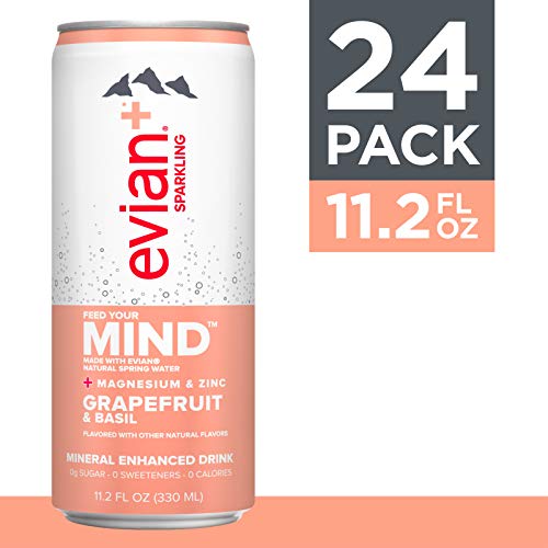 evian + Sparkling Mineral Enhanced with Magnesium & Zinc Drink, ...