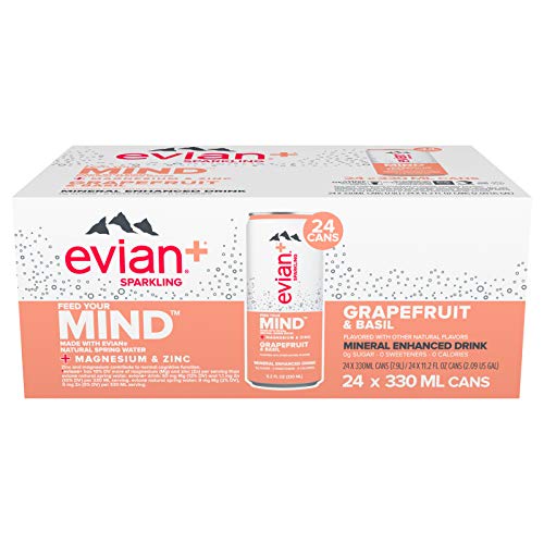 evian + Sparkling Mineral Enhanced with Magnesium & Zinc Drink, ...