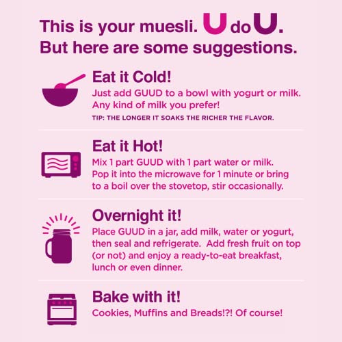 Evoke Muesli, 5 Flavor Variety Pack, Low Sugar, Non Gmo, Vegan,