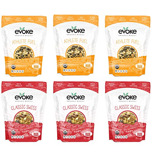 Evoke Organic Muesli Variety Pack, Pack Of 6, 2 Flavors