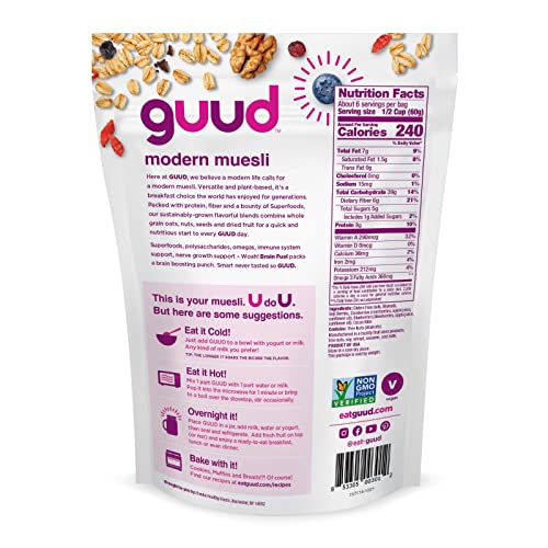 GUUD Brain Fuel Antioxidant Blend Gluten Free Muesli Cereal, 12 ...