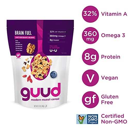 GUUD Brain Fuel Antioxidant Blend Gluten Free Muesli Cereal, 12 ...