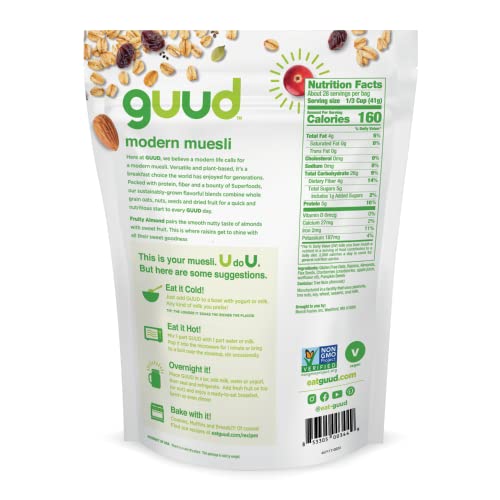 GUUD Fruity Almond Muesli Cereal, 40 Ounce, Gluten Free, Oats, R...