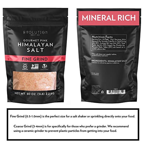 Evolution Salt Gourmet Pink Himalayan Fine Grind, 5 lb