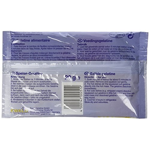 Sheet / Leaf Gelatin - 12 Units Envelope Pack