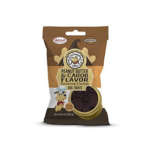 Exclusively Dog Sandwich Cremes Peanut Butter &Amp; Carob Flavor, Br