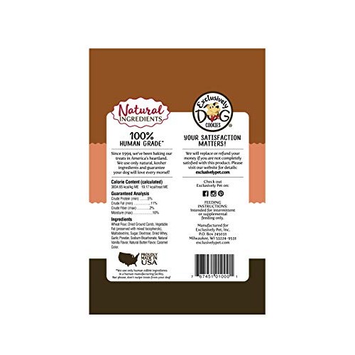 Exclusively Pet Wafer Cookies-Carob Flavor, 8-Ounce Package