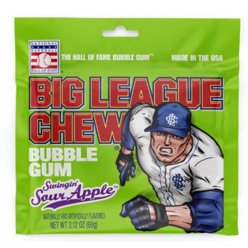 Big League Chew 3 Pack Variety 2.12 oz Bags - Original Bubble Gu...