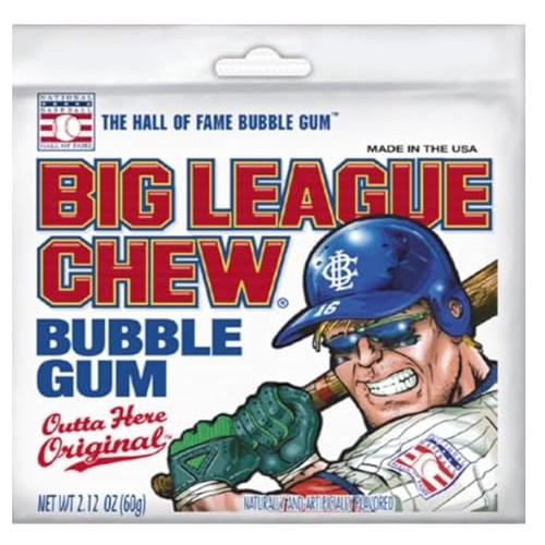 Big League Chew 3 Pack Variety 2.12 oz Bags - Original Bubble Gu...