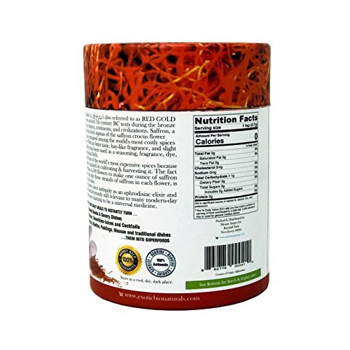 Saffron , Genuine Grade A+, Premium Quality All Red , Organicall