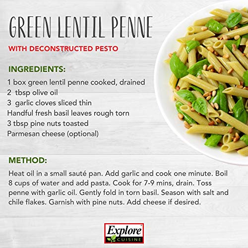 Explore Cuisine Pasta Green Lentil Penne Pack Of 6