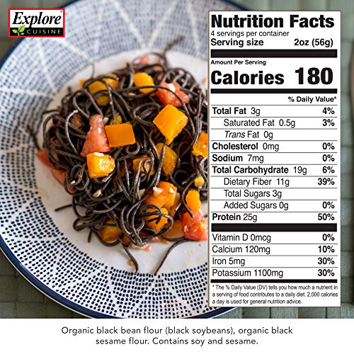 Explore Cuisine Organic Black Bean Spaghetti - 8 Oz - High Prote