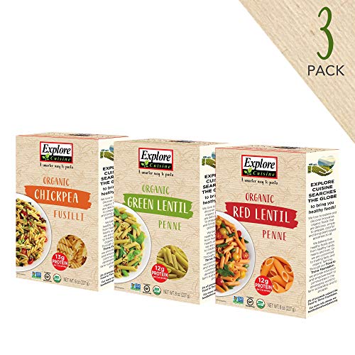 Explore Cuisine Organic Pasta Variety Pack - Chickpea Fusilli, G