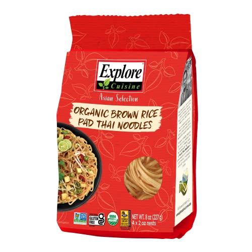 Explore Cuisine Organic Brown Rice Pad Thai Noodles 6 Pack - 8