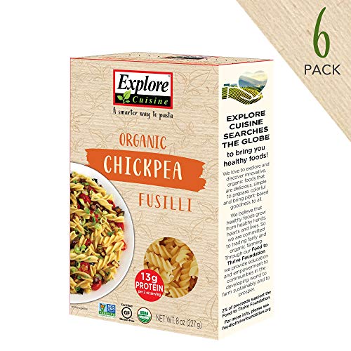 Explore Cuisine Organic Chickpea Fusilli 6 Pack - 8 Oz - High Explore Cuisine Organic Chickpea Fusilli 6 Pack - 8 Oz - High