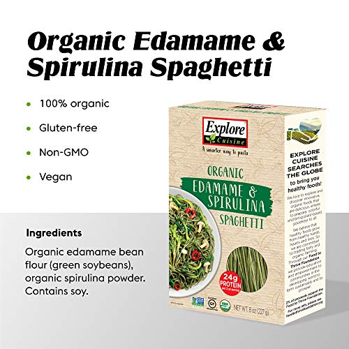 Explore Cuisine Organic Edamame &Amp; Spirulina Spaghetti - 8 Oz - A