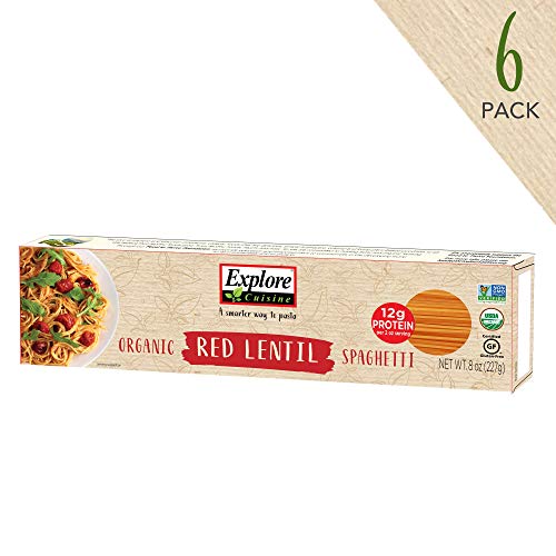 Explore Cuisine Organic Red Lentil Spaghetti 6 Pack - High Pro