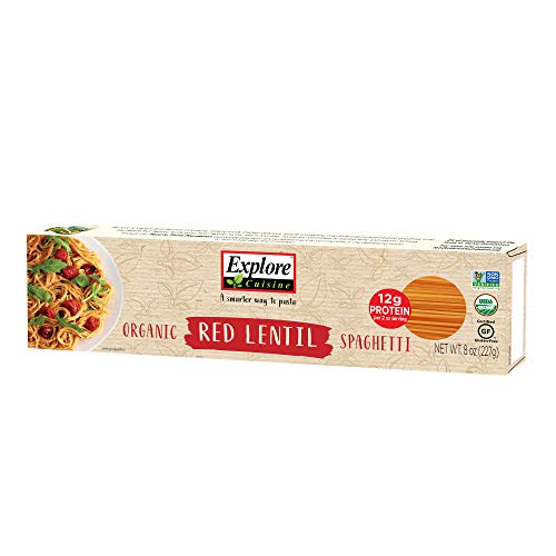 Explore Cuisine Organic Red Lentil Spaghetti - 8 Oz -High In Pla