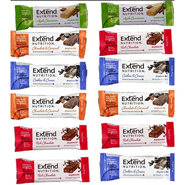 Extend Bar,15 Protein Bars, Variety Pack, High Protein Snack 1.4
