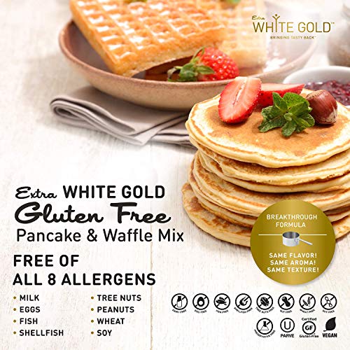 Extra White Gold Gluten Free Pancake &Amp; Waffle Mix – [Kosher] [Gl