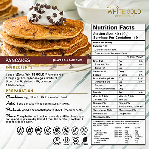 Extra White Gold Gluten Free Pancake &Amp; Waffle Mix – [Kosher] [Gl