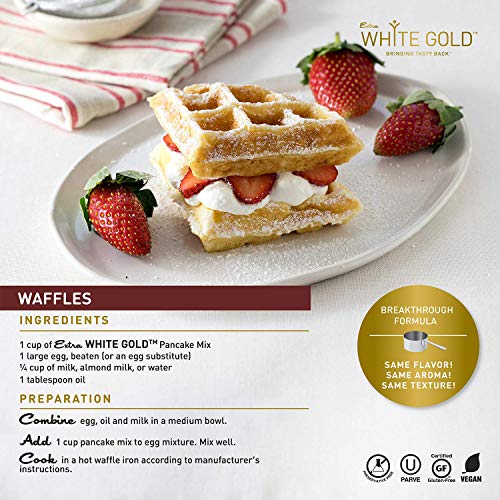 Extra White Gold Gluten Free Pancake &Amp; Waffle Mix – [Kosher] [Gl