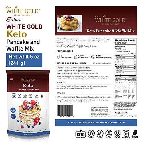 Extra White Gold Keto Mix - Low Carb Keto Mix, Sugar-Free, Glute