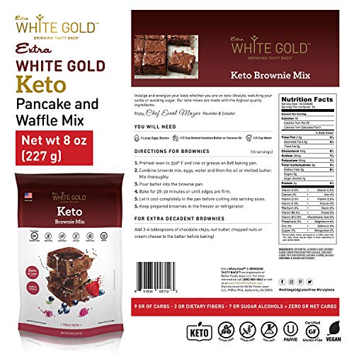 Extra White Gold Keto Mix - Low Carb Keto Mix, Sugar-Free, Glute
