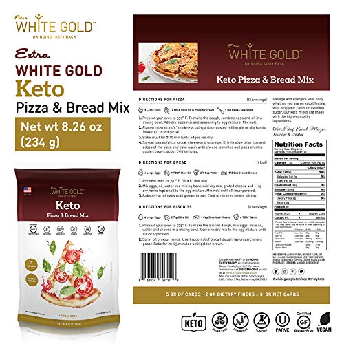 Extra White Gold Keto Mix - Low Carb Keto Mix, Sugar-Free, Glute