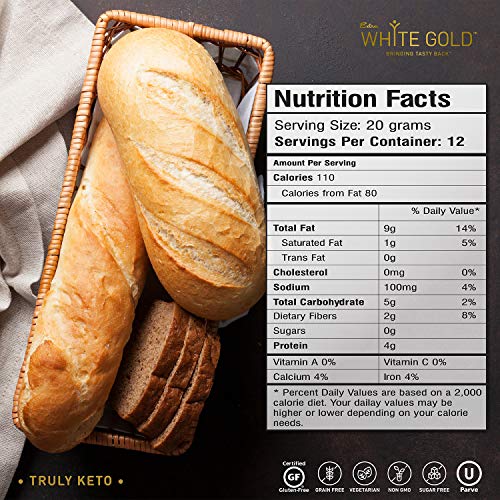 Extra White Gold Keto Pizza Crust Mix And Keto Bread Mix - Low C