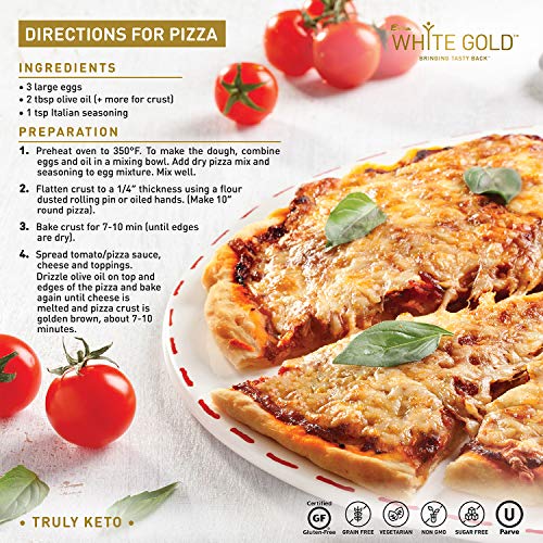 Extra White Gold Keto Pizza Crust Mix And Keto Bread Mix - Low C