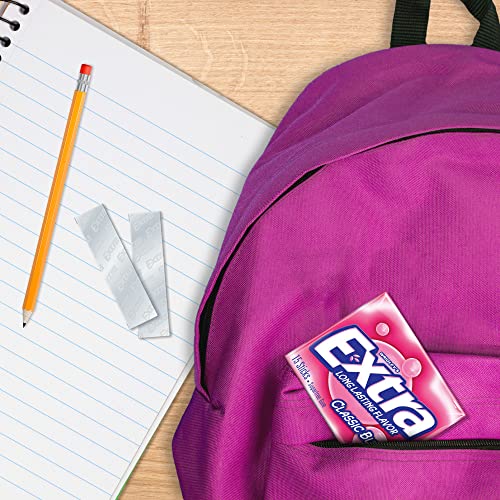 3 Pack EXTRA Classic Bubble Sugar Free Chewing Gum Travel Acce...