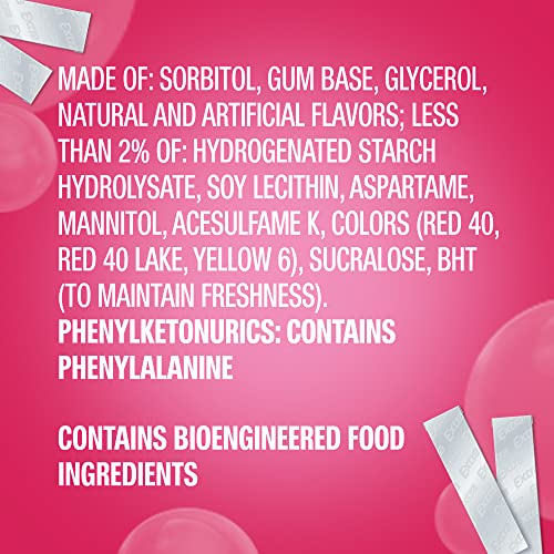 3 Pack EXTRA Classic Bubble Sugar Free Chewing Gum Travel Acce...