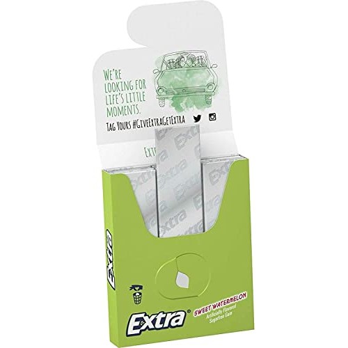 Extra Chewing Gum, Sweet Watermelon Sugarfree, 12 Ounce Pack Of...