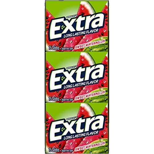 Extra Chewing Gum, Sweet Watermelon Sugarfree, 12 Ounce Pack Of...