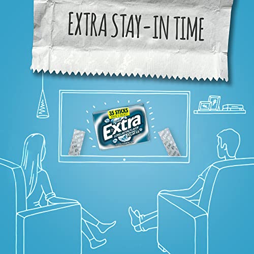 EXTRA Polar Ice Sugarfree Chewing Gum, 35-stick Packs Pack of 6