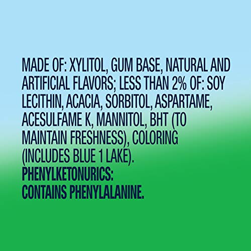 EXTRA Refreshers Spearmint Chewing Gum, 40 Pieces Pack of 4