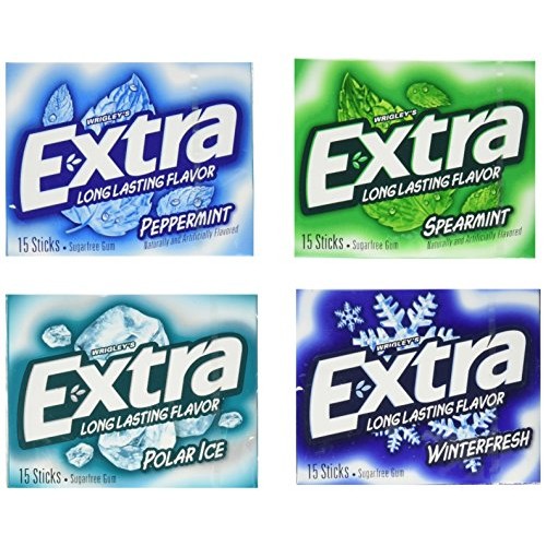 Extra Sugarfree Mint Gum Variety Box, 18 Count