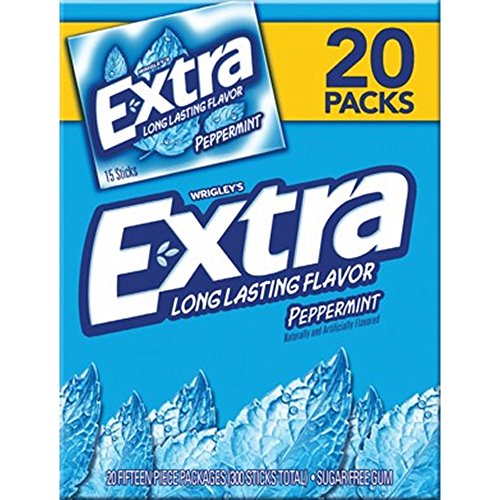 Wrigleys Extra Peppermint Gum, 20 pk./15 ct.